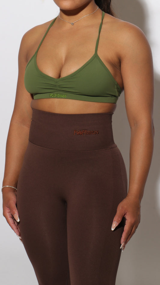 Olive green Power Bra