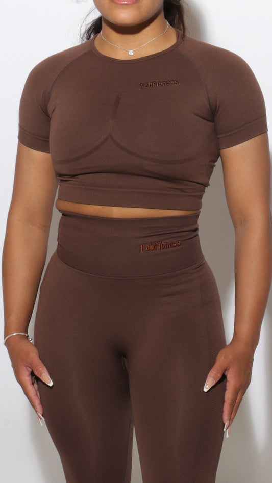 Mocha Fitted Top